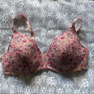 Plus size bra 40D Jessica Simpson brand pink floral
